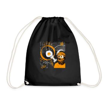 IQ. Math lessons. - Drawstring Bag - black - Front