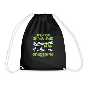 Retirement plan gardener funny gift gardening - Sac de sport léger - noir - Devant