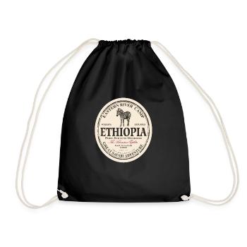 Ethiopia - Zebra - Drawstring Bag - black - Front