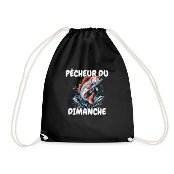 Pêcheur du dimanche. Passion Pêche.Poisson et Lac - Sac de sport léger - noir - Devant