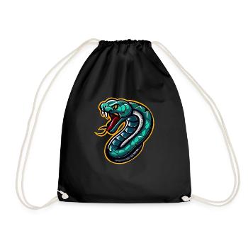 Snake 2 - Drawstring Bag - black - Front