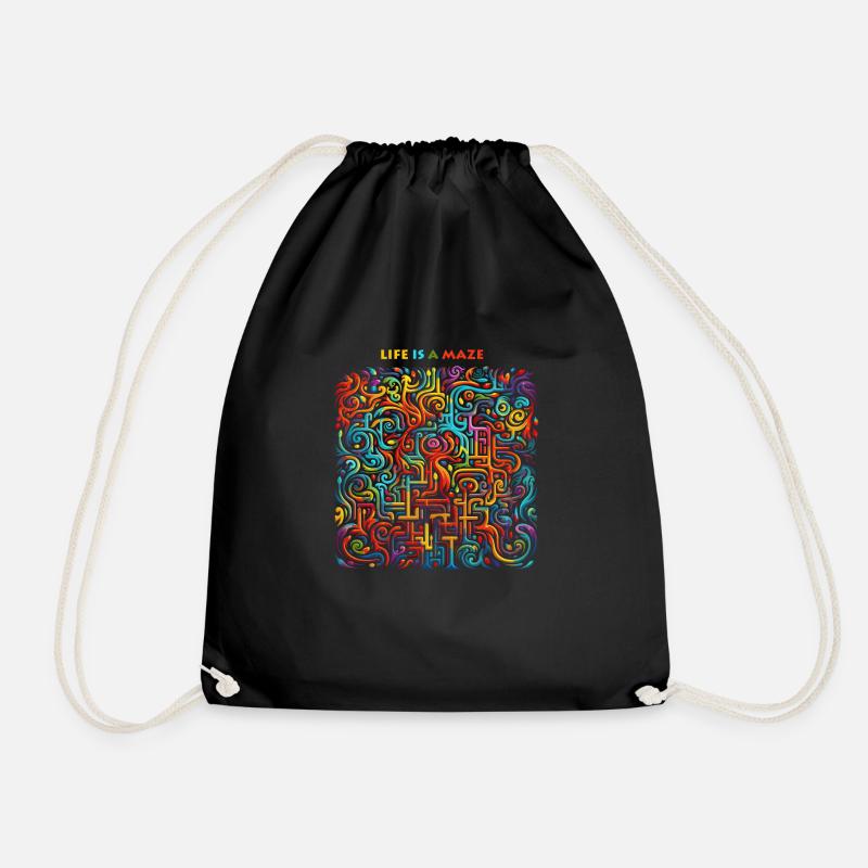 Life Is A Maze - Turnbeutel - Schwarz