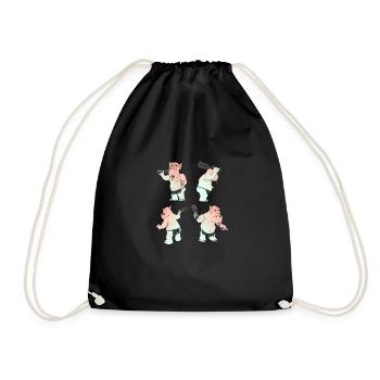 Neanderthal - Drawstring Bag - black - Front