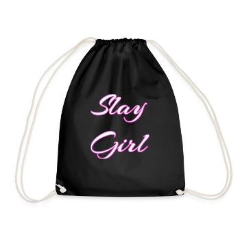 Slay Girl Woke Motivation Frauen rise Slay - Turnbeutel - Schwarz - Vorne
