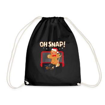 Hockey Goalie Funny Gingerbread Oh Snap Cookie - Sac de sport léger - noir - Devant