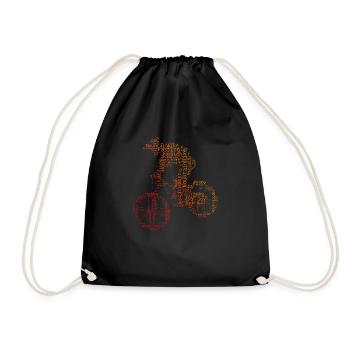 MTB Women Cycling Cycling Cyclists Men - Drawstring Bag - black - Front