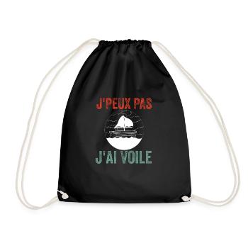 J'Peux Pas J'Ai Voile Voilier - Sac de sport léger - noir - Devant