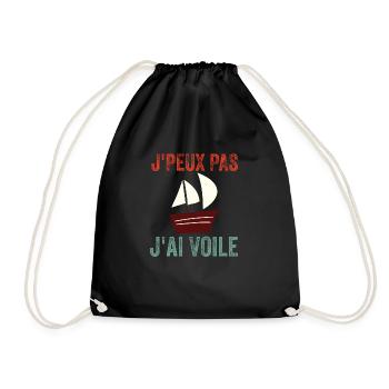 J'peux pas j'ai voile - Sac de sport léger - noir - Devant