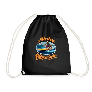 Aloha Offshore Surfer - Drawstring Bag - black - Front