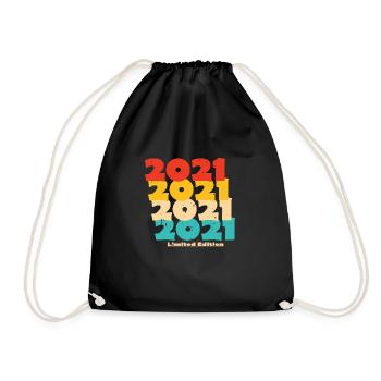 2021: Limited Edition - 3rd Anniversary - Drawstring Bag - black - Front