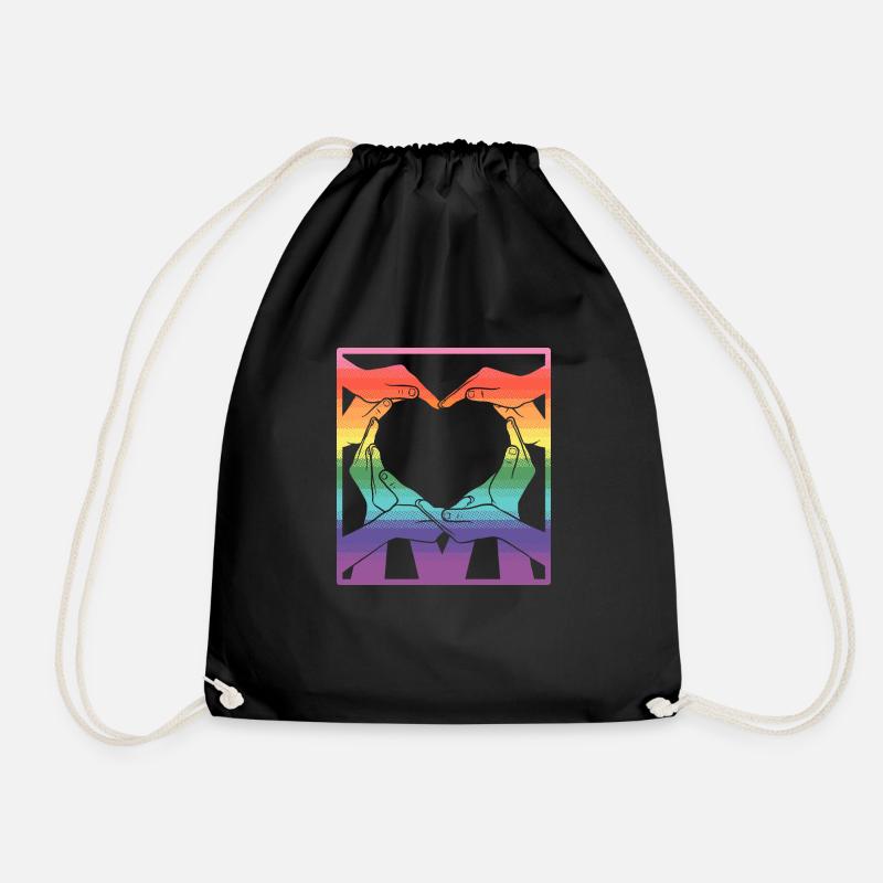 Regenbogenstolz - alle Farben der Welt - Turnbeutel - Schwarz