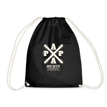 DAD the best dad in the world Father's Day - Drawstring Bag - black - Front