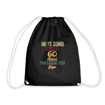 It Took Me 60 Years to Be So Cool - Drawstring Bag - black - Front