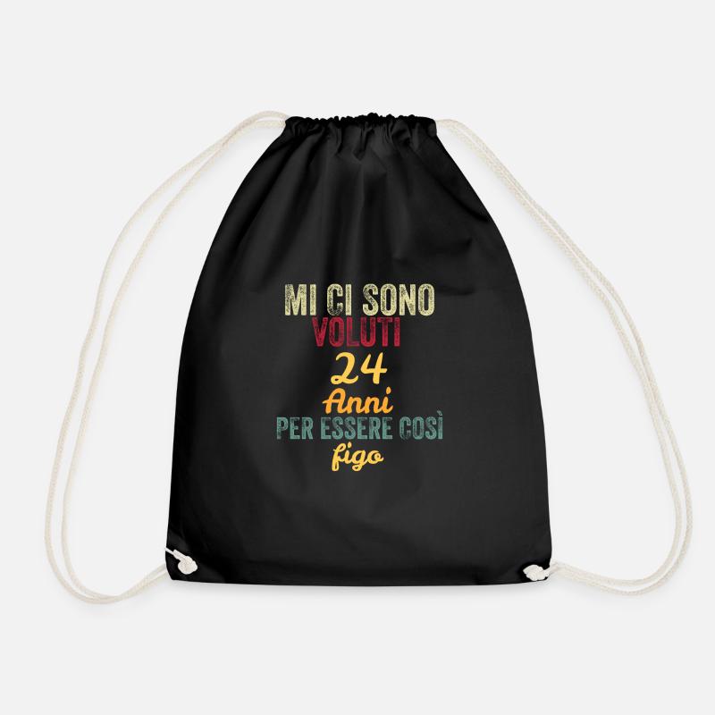 It Took Me 24 Years to Be So Cool - Drawstring Bag - black