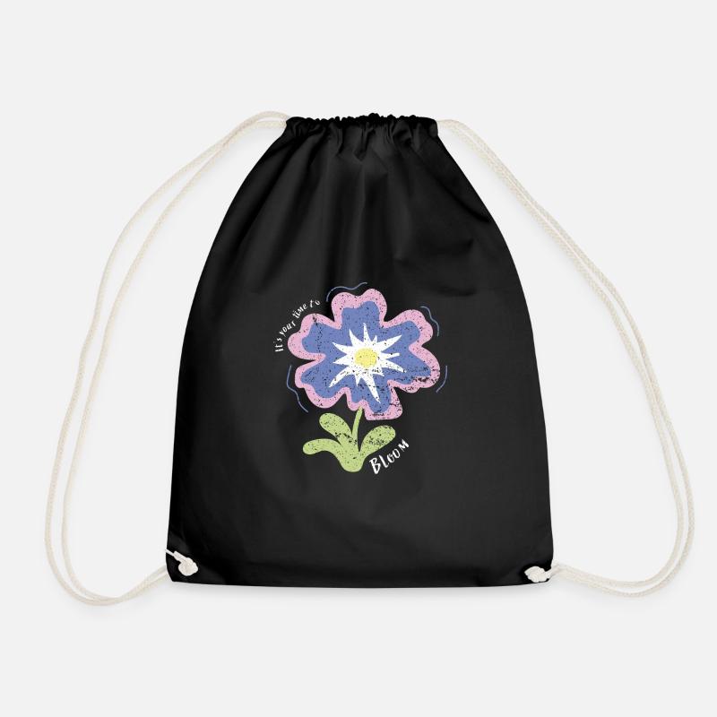 Its your time to bloom - Turnbeutel - Schwarz