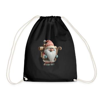 Troll de Noël 3 - Sac de sport léger - noir - Devant