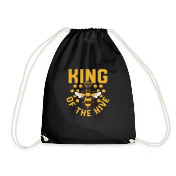 King Of The Hive Beekeeper Apiarist Beekeeping - Drawstring Bag - black - Front