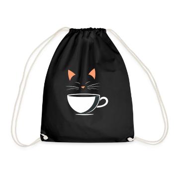 Café Kitty - Turnbeutel - Schwarz - Vorne