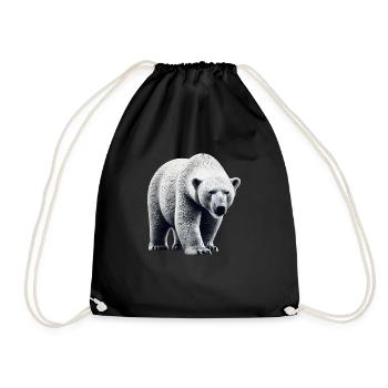 Eisbär - Turnbeutel - Schwarz - Vorne