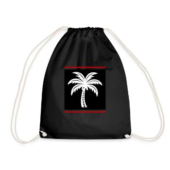 Palm Tree Icon - Drawstring Bag - black - Front