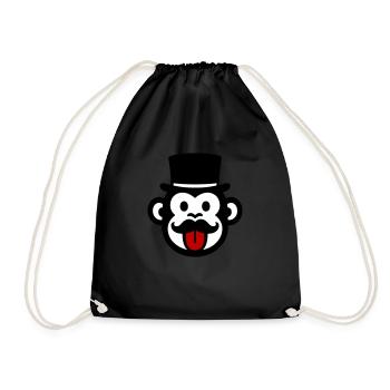 Groom Monkey Party - Drawstring Bag - black - Front