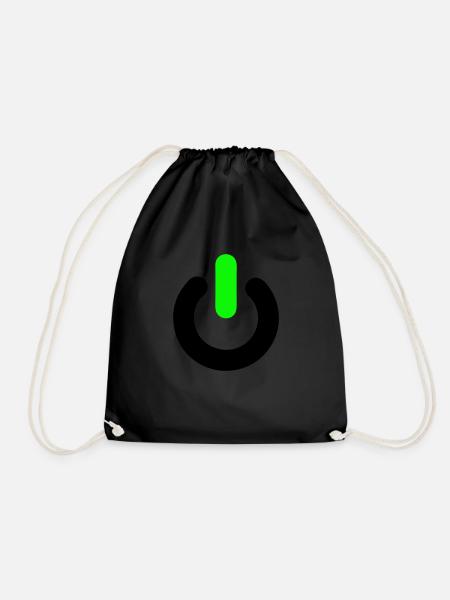 on, off, des commutateurs, pc, ordinateurs, - Sac de sport léger - noir