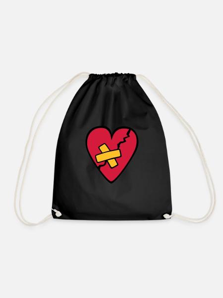 CoeurBrisé - Drawstring Bag - black