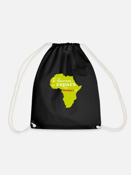 si tu m'énerves.png - Sac de sport léger - noir
