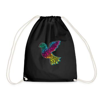 Peace Dove course DDP - Drawstring Bag - black - Front