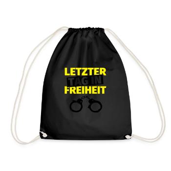 Junggesellenabschied Handschellen - Turnbeutel - Schwarz - Vorne