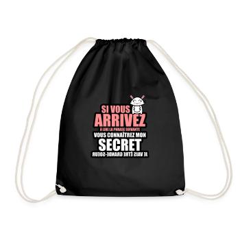 mon secret je vais être grande-soeur - Sac de sport léger - noir - Devant