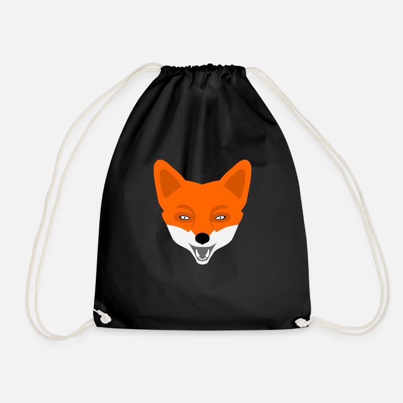 Fox DD - Drawstring Bag - black