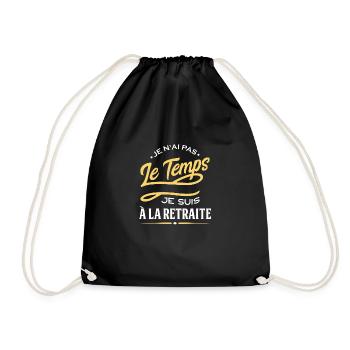 Je suis à la retraite - Sac de sport léger - noir - Devant