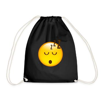 Smiley Sleeping - Sac de sport léger - noir - Devant
