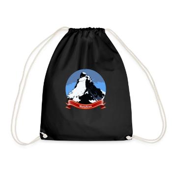 matterhorn red - Drawstring Bag - black - Front