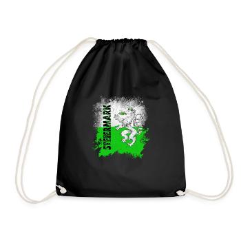 Steiermark Retro Style - Turnbeutel - Schwarz - Vorne