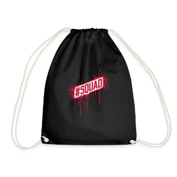 SQUAD Blut Tropfen - Turnbeutel - Schwarz - Vorne