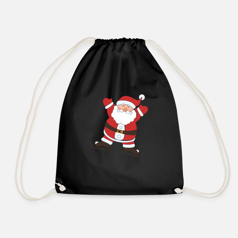 Weihnachtsmann - Turnbeutel - Schwarz