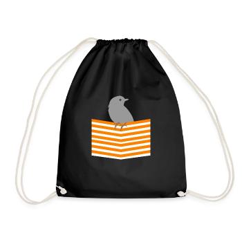 Bird bird budgie - Drawstring Bag - black - Front