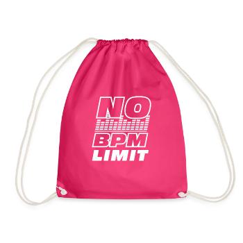 Techno Bass BPM Trance Minimal Gift - Drawstring Bag - fuchsia - Front