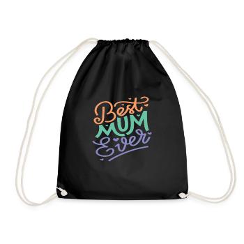 Best Mom | Mother’s Day - Drawstring Bag - black - Front