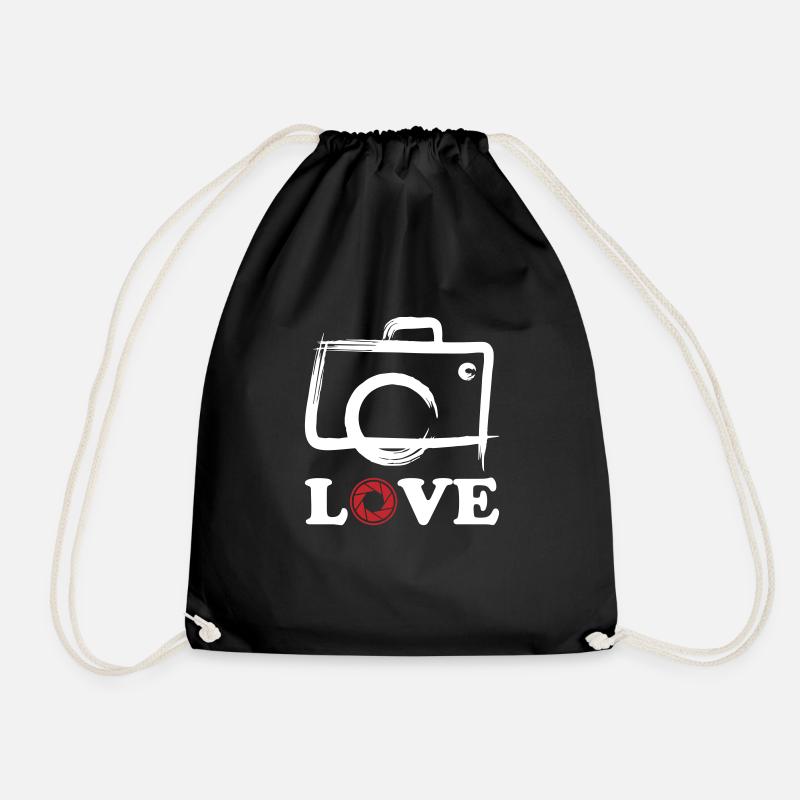 Love Photography - Drawstring Bag - black