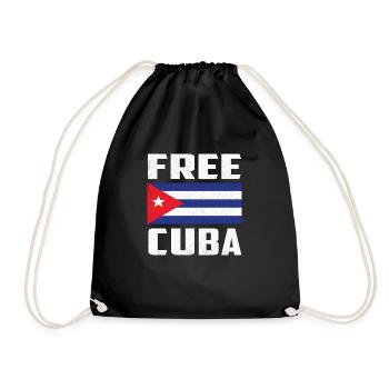 Vintage Free Cuba - Cuba Flag - Sac de sport léger - noir - Devant