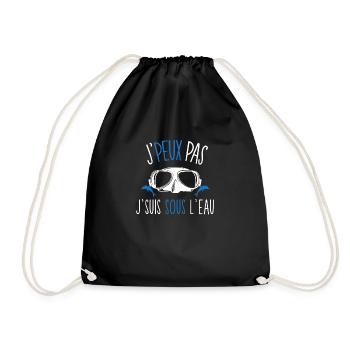 J'peux pas j'ai Apnée Sous l'Eau - Sac de sport léger - noir - Devant