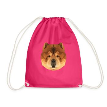 Polyart Chow Chow - Sac de sport léger - fuchsia - Devant