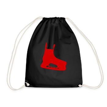 Patin à glace rouge - Sac de sport léger - noir - Devant