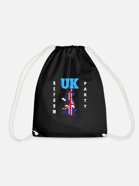 UK Reform Party - Drawstring Bag - black