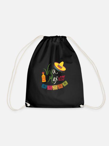 Viva Mexico - Turnbeutel - Schwarz