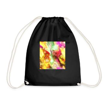 Watercolors - Drawstring Bag - black - Front