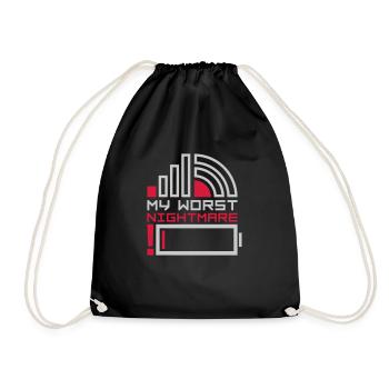 My worst nightmare Logos - Drawstring Bag - black - Front